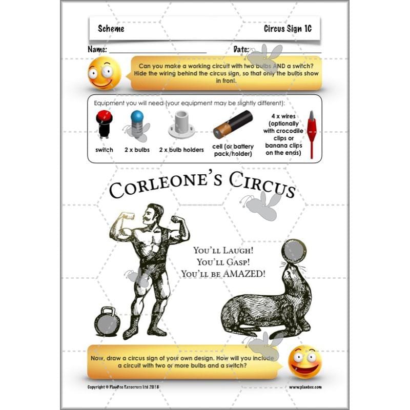 PlanBee Light-Up Signs: Circuits and Structures - KS2 DT Lesson Plans