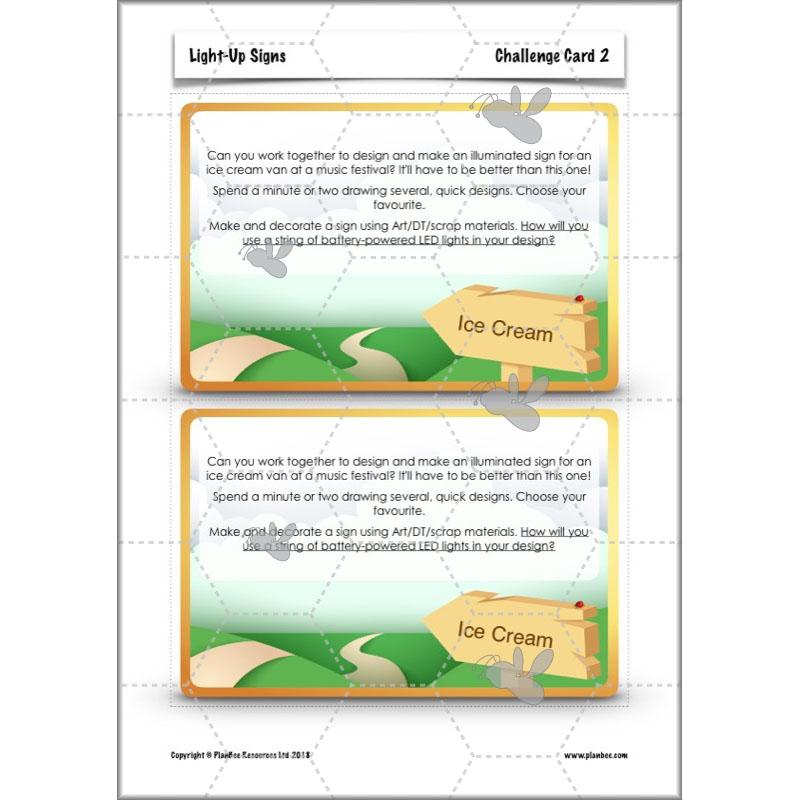 PlanBee Light-Up Signs: Circuits and Structures - KS2 DT Lesson Plans