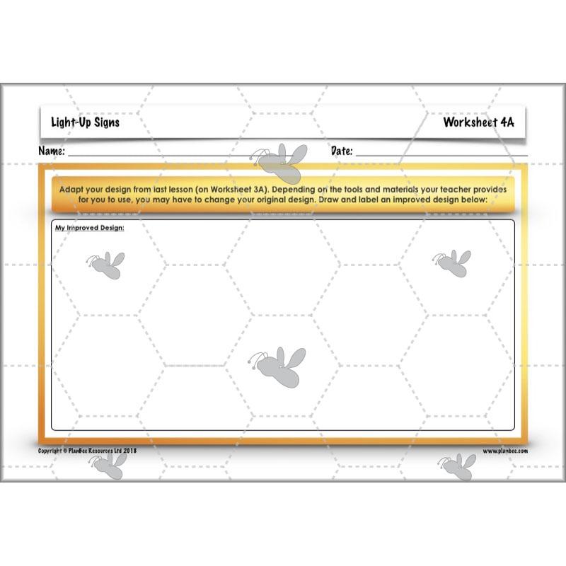 PlanBee Light-Up Signs: Circuits and Structures - KS2 DT Lesson Plans