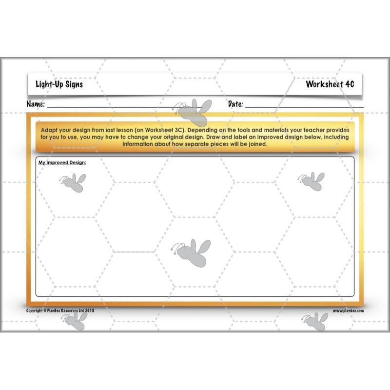 PlanBee Light-Up Signs: Circuits and Structures - KS2 DT Lesson Plans