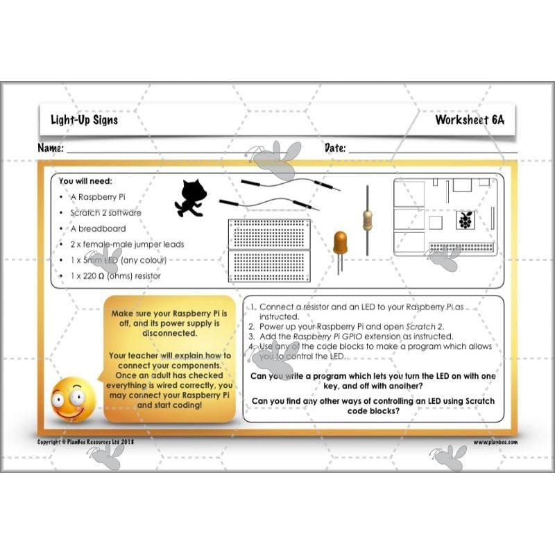 PlanBee Light-Up Signs: Circuits and Structures - KS2 DT Lesson Plans