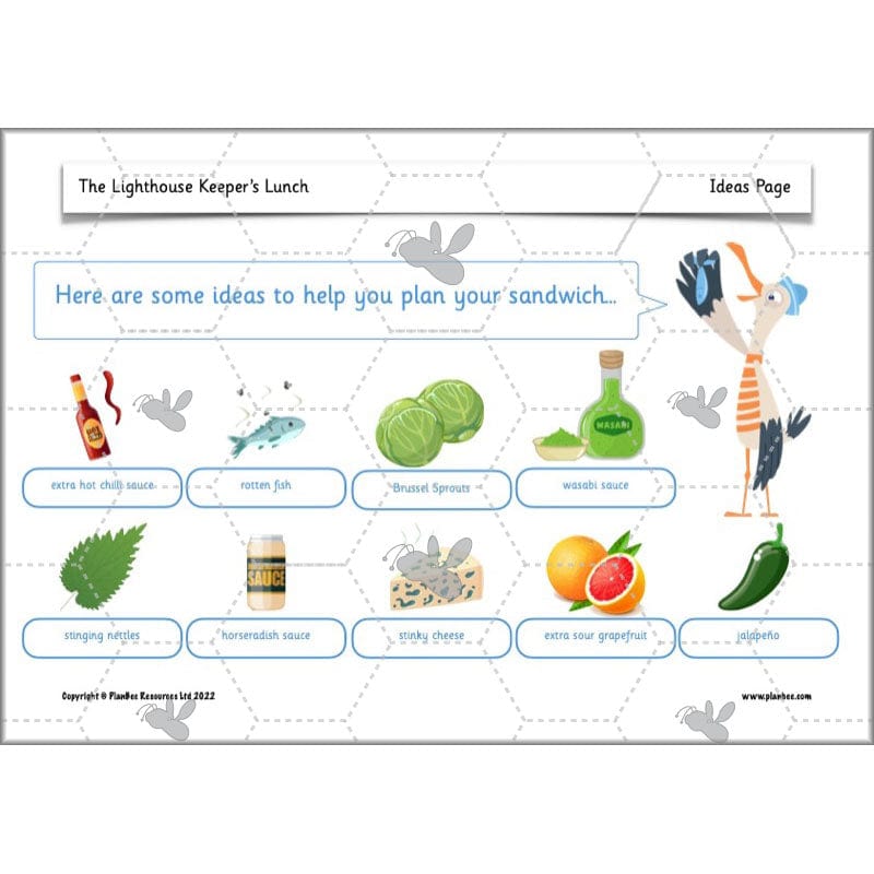 PlanBee The Lighthouse Keeper's Lunch Planning | Year 2 Instructions 
