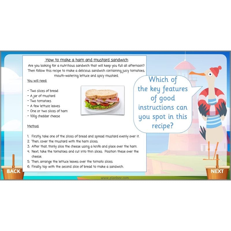 PlanBee The Lighthouse Keeper's Lunch Planning | Year 2 Instructions 