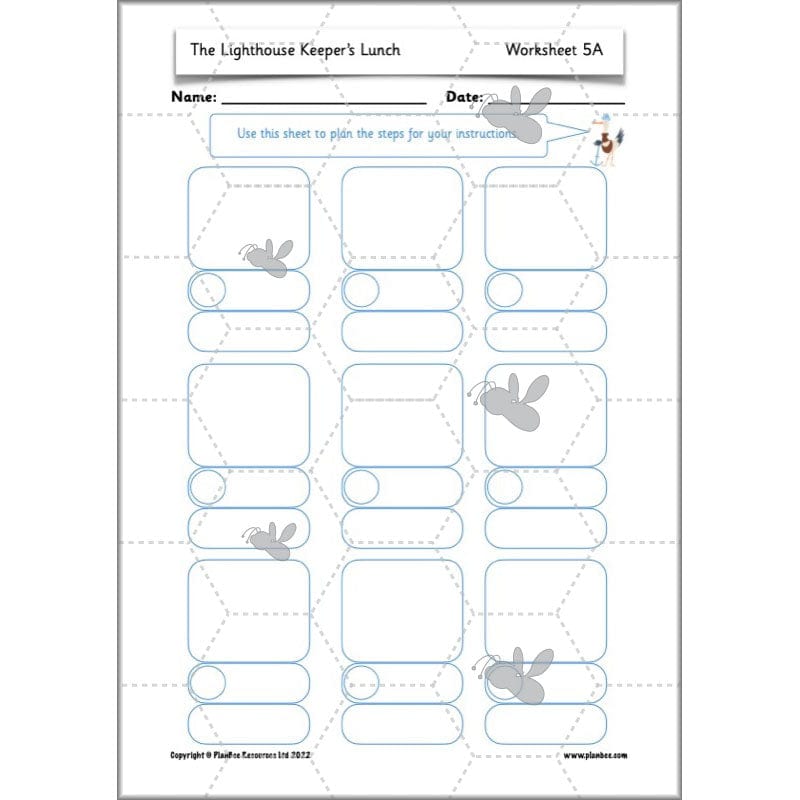 PlanBee The Lighthouse Keeper's Lunch Planning | Year 2 Instructions 