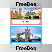 PlanBee FREE London Landmarks KS1 Display Cards  | Geography