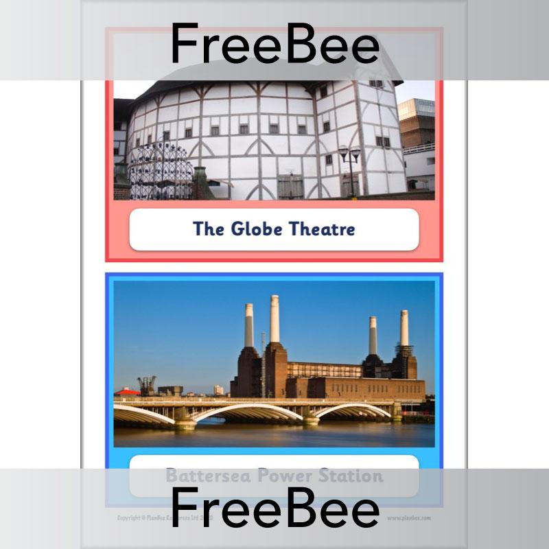 PlanBee FREE London Landmarks KS1 Display Cards  | Geography