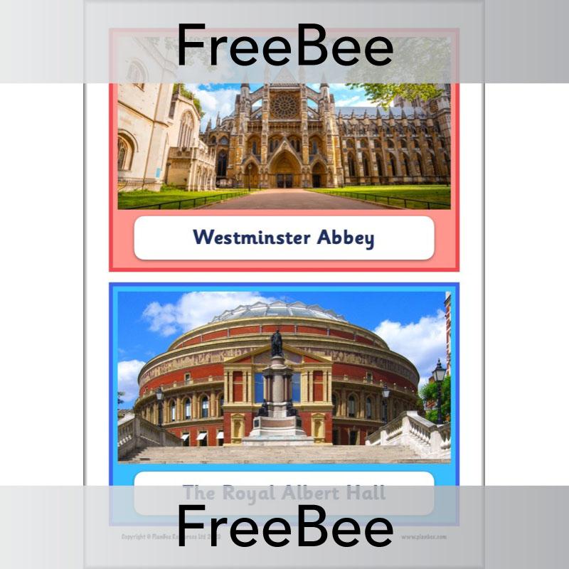 PlanBee FREE London Landmarks KS1 Display Cards  | Geography