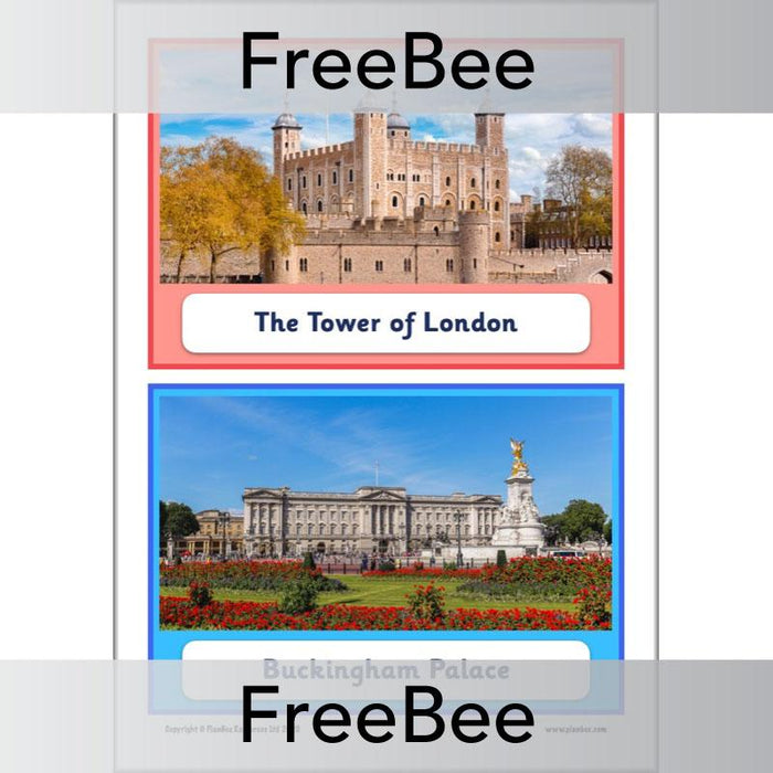 PlanBee FREE London Landmarks KS1 Display Cards  | Geography