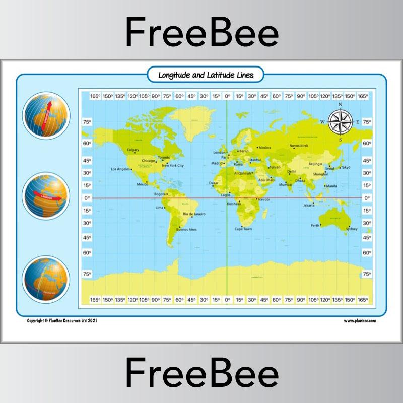 PlanBee Longitude and Latitude KS2 Poster by PlanBee