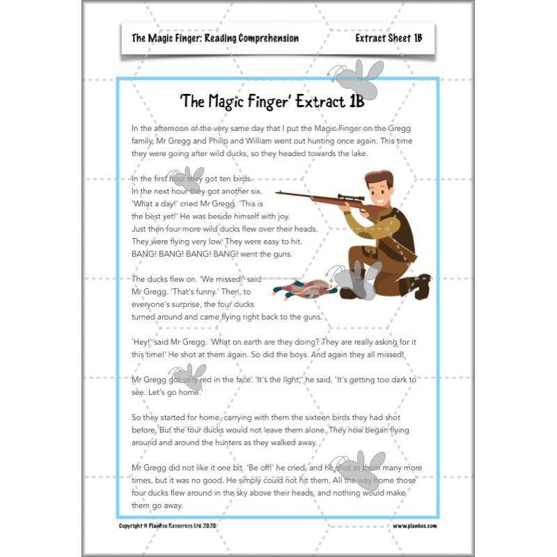 PlanBee The Magic Finger Lesson Plans Year 4 Reading Comprehension