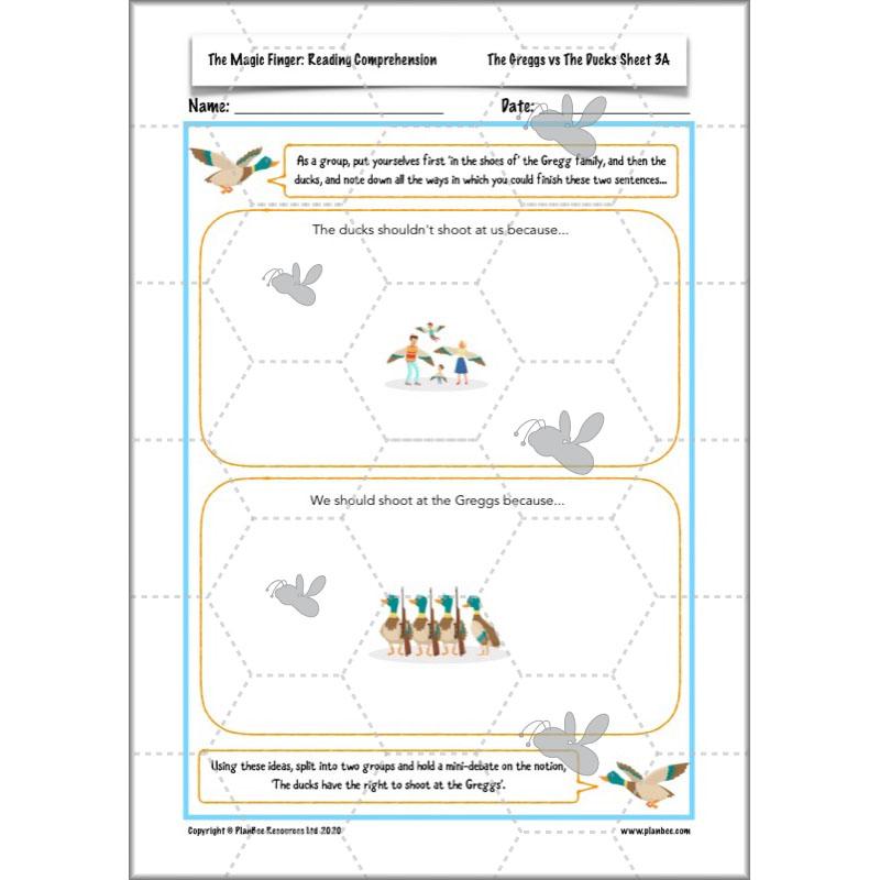 PlanBee The Magic Finger Lesson Plans Year 4 Reading Comprehension