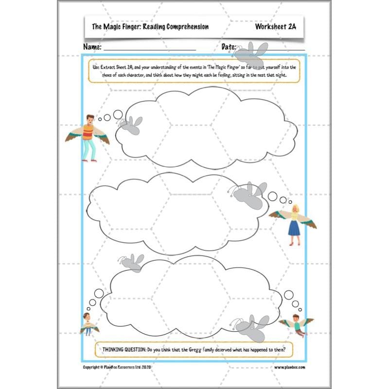 PlanBee The Magic Finger Lesson Plans Year 4 Reading Comprehension