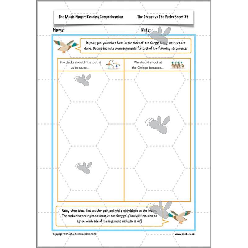 PlanBee The Magic Finger Lesson Plans Year 4 Reading Comprehension