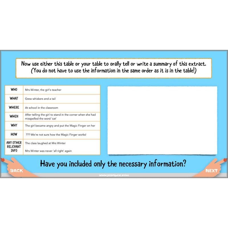 PlanBee The Magic Finger Lesson Plans Year 4 Reading Comprehension