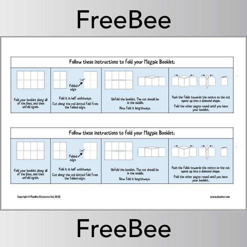 PlanBee Free Magpie Words Booklet by PlanBee