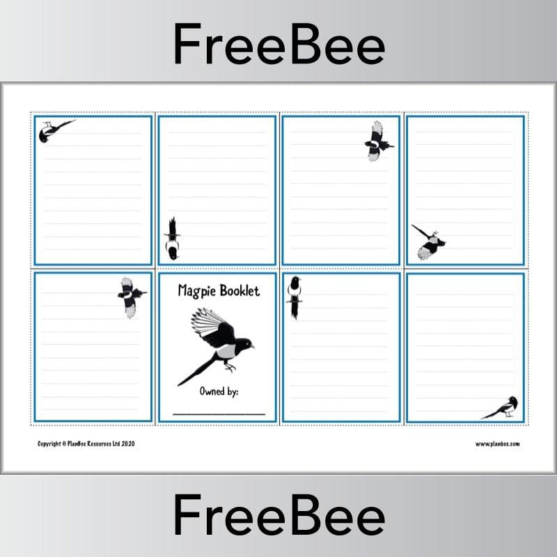 PlanBee Free Magpie Words Booklet by PlanBee