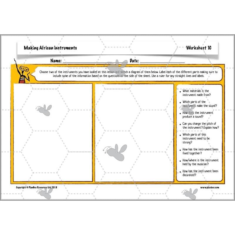 PlanBee Making Musical Instruments: African KS2 DT Lessons | PlanBee