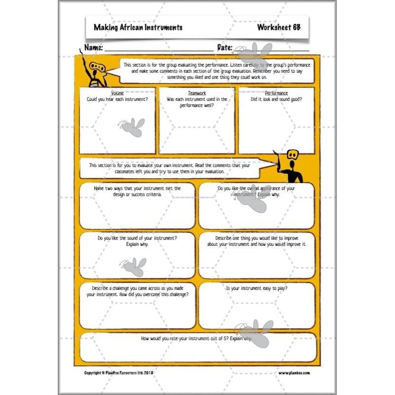 PlanBee Making Musical Instruments: African KS2 DT Lessons | PlanBee