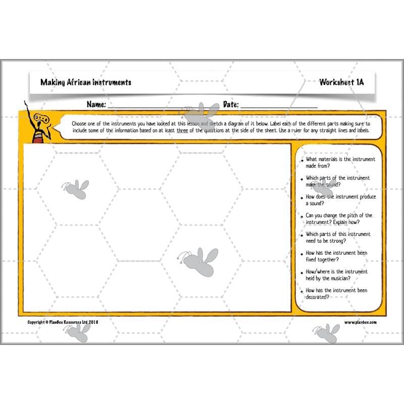 PlanBee Making Musical Instruments: African KS2 DT Lessons | PlanBee