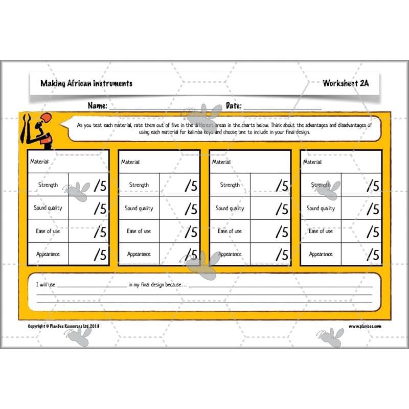 PlanBee Making Musical Instruments: African KS2 DT Lessons | PlanBee