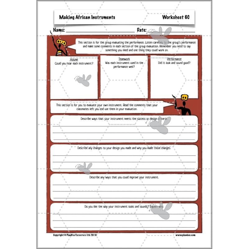 PlanBee Making Musical Instruments: African KS2 DT Lessons | PlanBee
