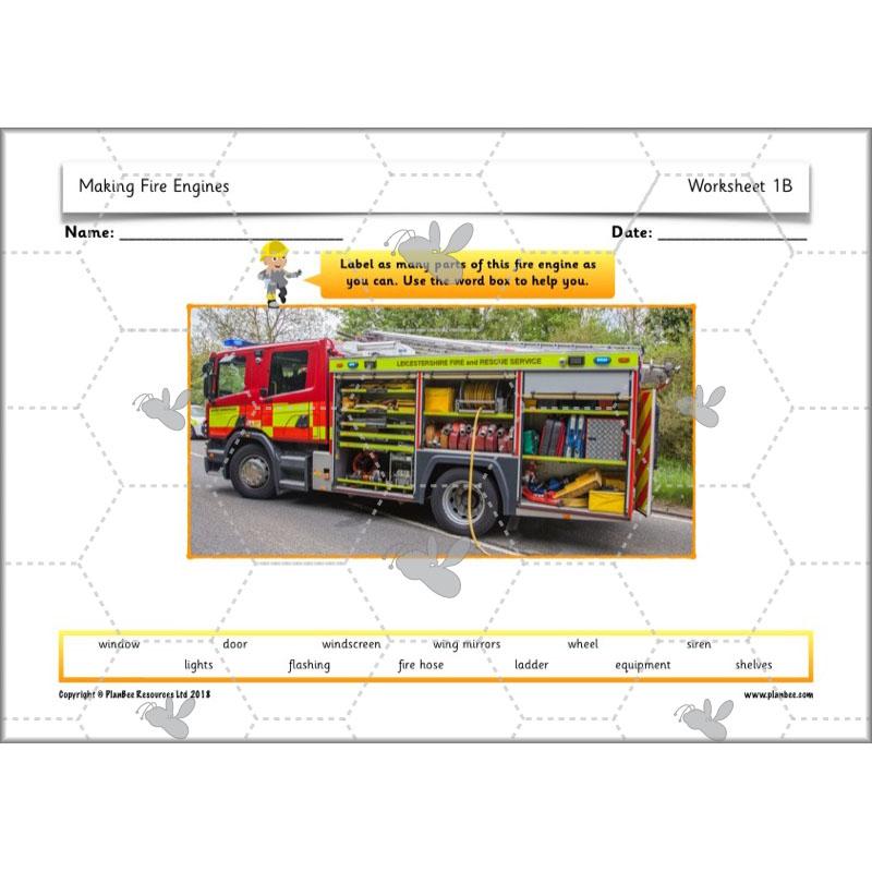 PlanBee How to Make a Fire Engine | KS1 DT lessons by PlanBee