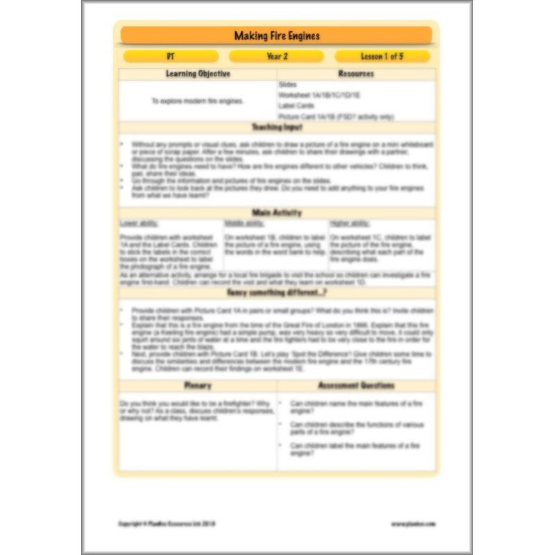 PlanBee How to Make a Fire Engine | KS1 DT lessons by PlanBee