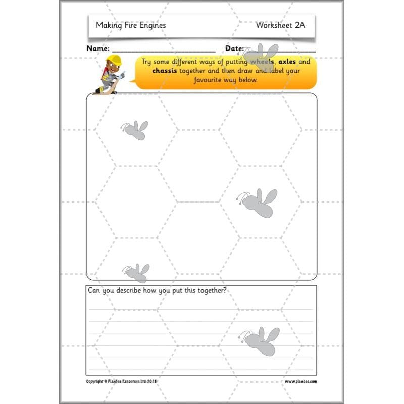 PlanBee How to Make a Fire Engine | KS1 DT lessons by PlanBee