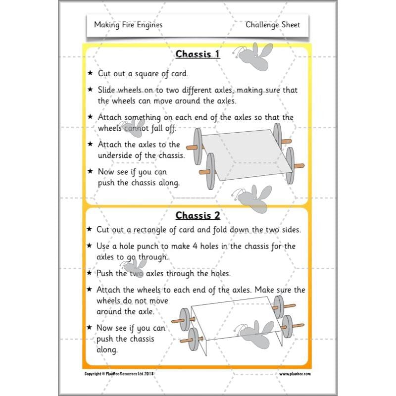 PlanBee How to Make a Fire Engine | KS1 DT lessons by PlanBee