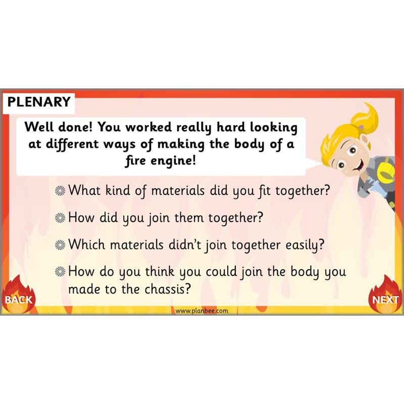 PlanBee How to Make a Fire Engine | KS1 DT lessons by PlanBee