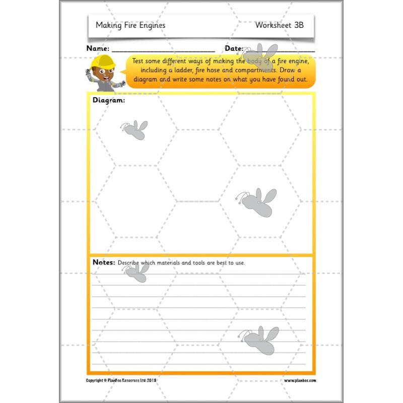 PlanBee How to Make a Fire Engine | KS1 DT lessons by PlanBee