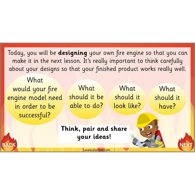 PlanBee How to Make a Fire Engine | KS1 DT lessons by PlanBee