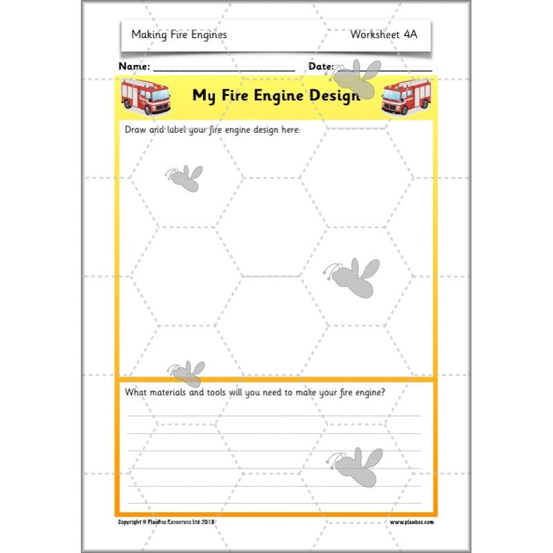 PlanBee How to Make a Fire Engine | KS1 DT lessons by PlanBee