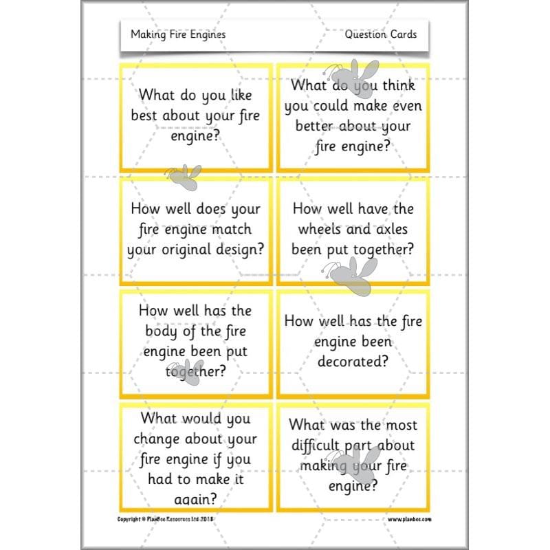 PlanBee How to Make a Fire Engine | KS1 DT lessons by PlanBee