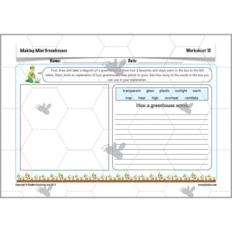 PlanBee Making Mini Greenhouses: complete DT scheme of work for KS2