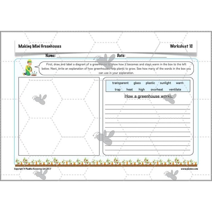 PlanBee Making Mini Greenhouses: complete DT scheme of work for KS2
