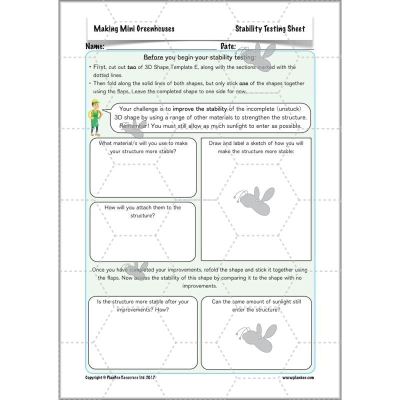 PlanBee Making Mini Greenhouses: complete DT scheme of work for KS2