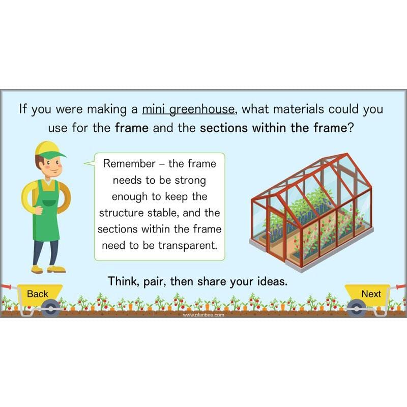 PlanBee Making Mini Greenhouses: complete DT scheme of work for KS2