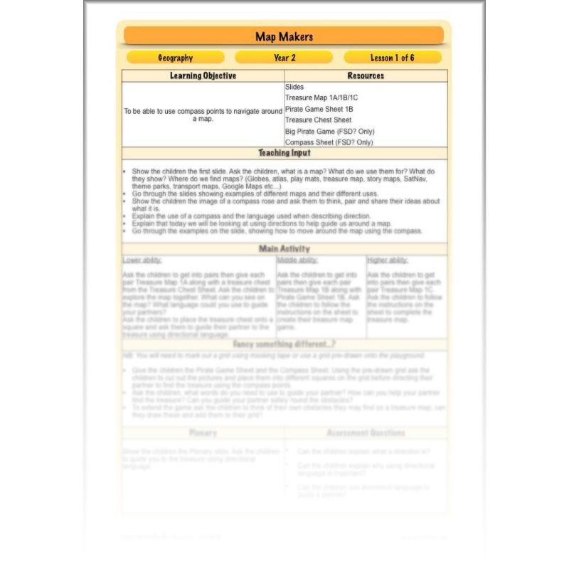 PlanBee Map Makers | Maps KS1 Year 2 Geography | PlanBee