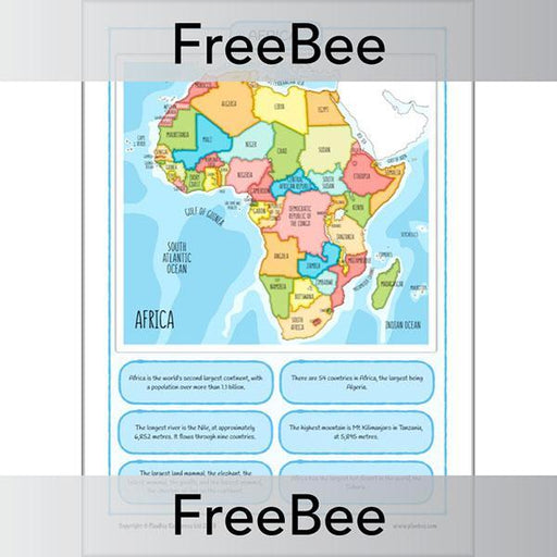 PlanBee Map of Africa for Kids