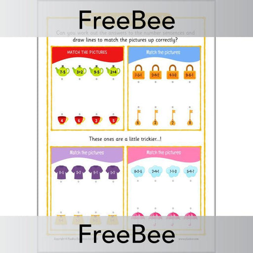 PlanBee Number Sentences KS1 | Match the Picture