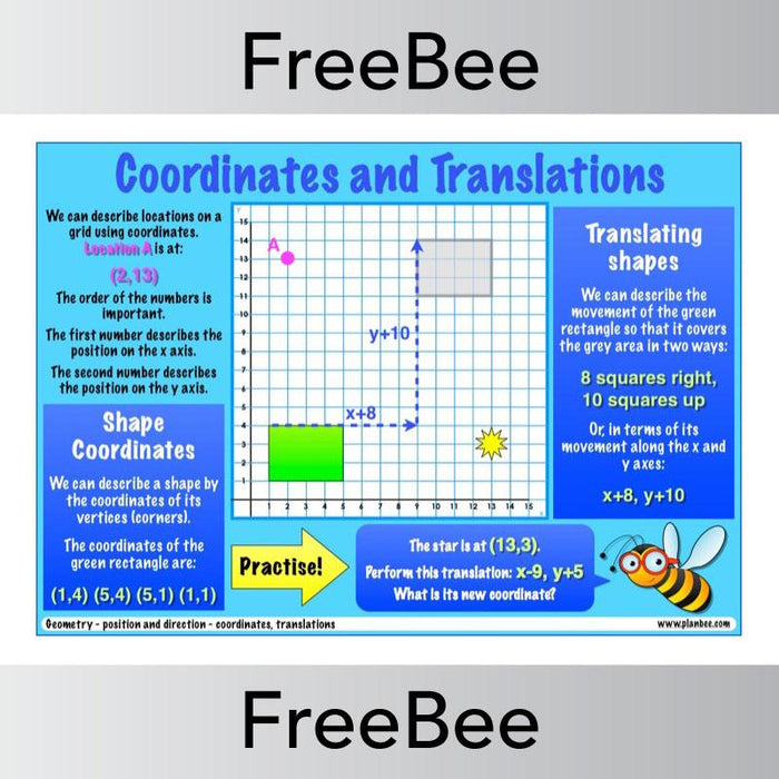 PlanBee Coordinates and Translation Year 4 PlanBee FreeBees