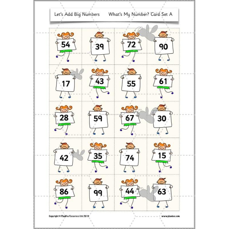 PlanBee Let's Add Big Numbers: Year 2 Maths scheme of work KS1