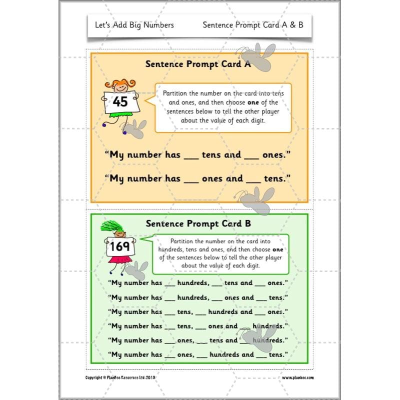 PlanBee Let's Add Big Numbers: Year 2 Maths scheme of work KS1