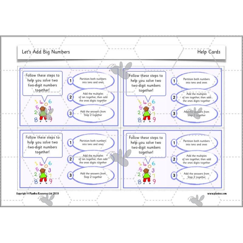 PlanBee Let's Add Big Numbers: Year 2 Maths scheme of work KS1