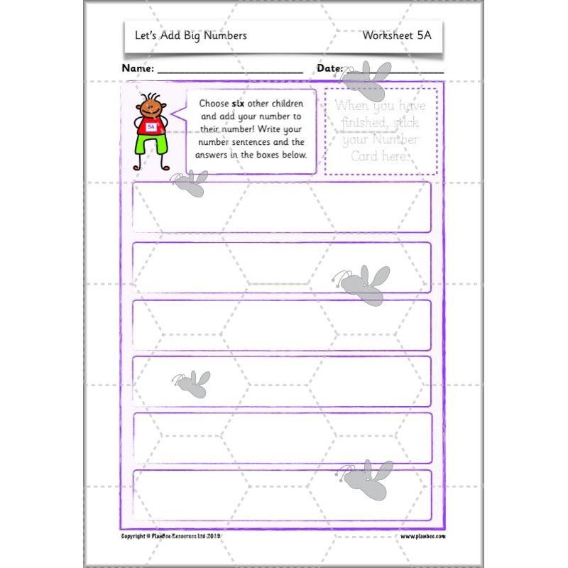 PlanBee Let's Add Big Numbers: Year 2 Maths scheme of work KS1