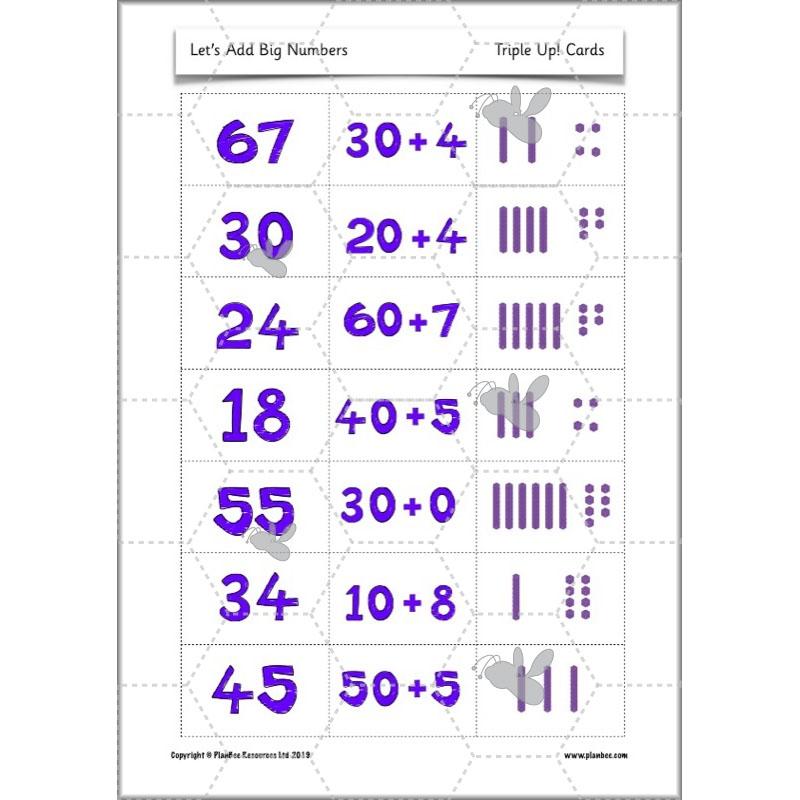 PlanBee Let's Add Big Numbers: Year 2 Maths scheme of work KS1