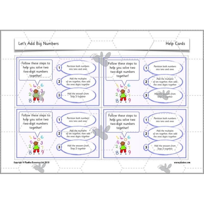 PlanBee Let's Add Big Numbers: Year 2 Maths scheme of work KS1