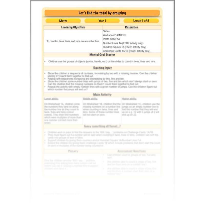 PlanBee Let’s find the total by grouping | Year 1 | Multiplication & Division