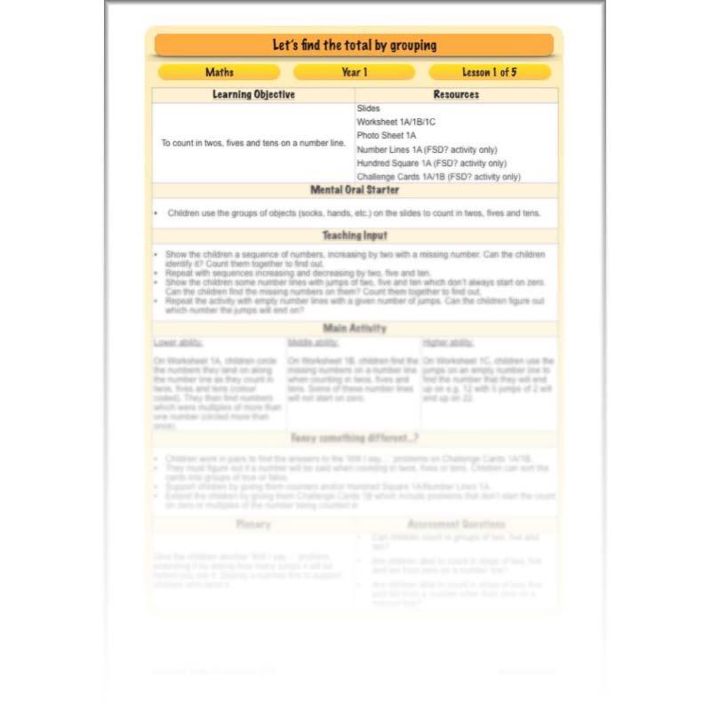 PlanBee Let’s find the total by grouping | Year 1 | Multiplication & Division